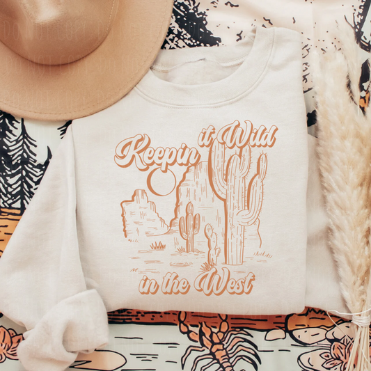 Keepin It Wild In The West Crewneck